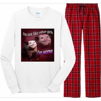 Possum I’M Not Like Other Girl I’M Worse Long Sleeve Pajama Set