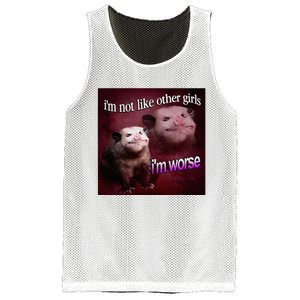 Possum I’M Not Like Other Girl I’M Worse Mesh Reversible Basketball Jersey Tank