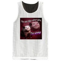 Possum I’M Not Like Other Girl I’M Worse Mesh Reversible Basketball Jersey Tank