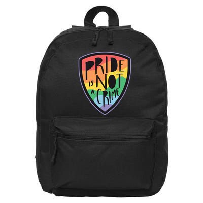 Pride Is Not A Crime LGBTQ Rainbow 16 in Basic Backpack