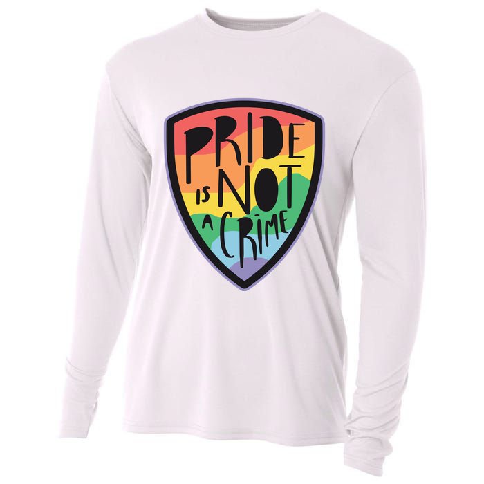 Pride Is Not A Crime LGBTQ Rainbow Cooling Performance Long Sleeve Crew
