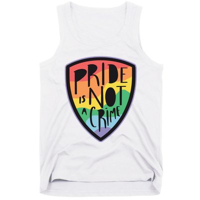 Pride Is Not A Crime LGBTQ Rainbow Tank Top