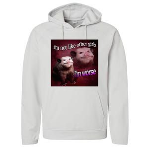 Possum I’M Not Like Other I’M Worse Performance Fleece Hoodie