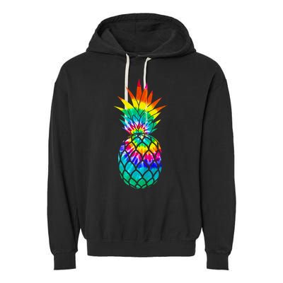 Colorful Dyed Pineapple Garment-Dyed Fleece Hoodie