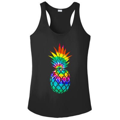 Colorful Dyed Pineapple Ladies PosiCharge Competitor Racerback Tank