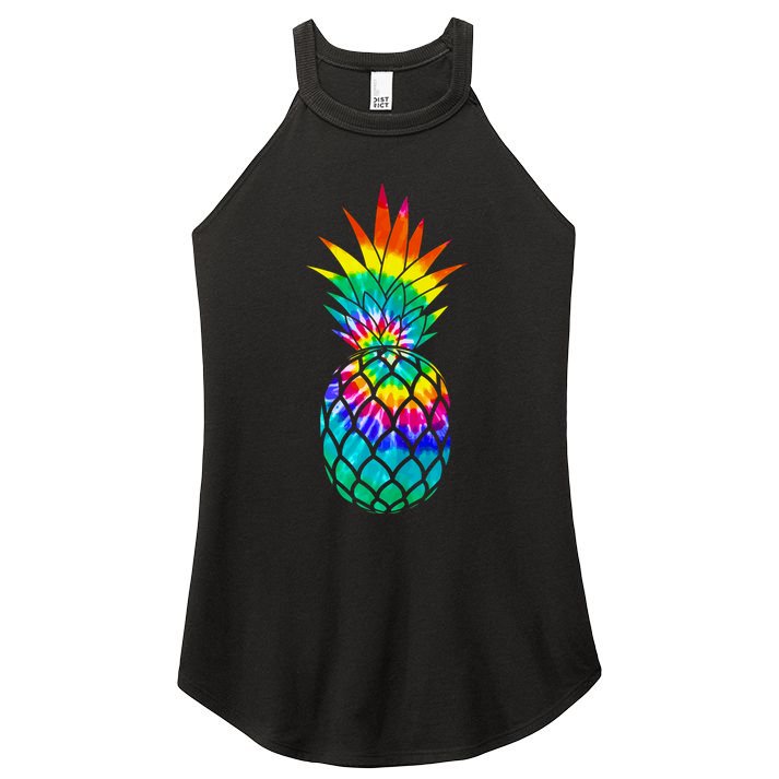 Colorful Dyed Pineapple Women's Perfect Tri Rocker Tank