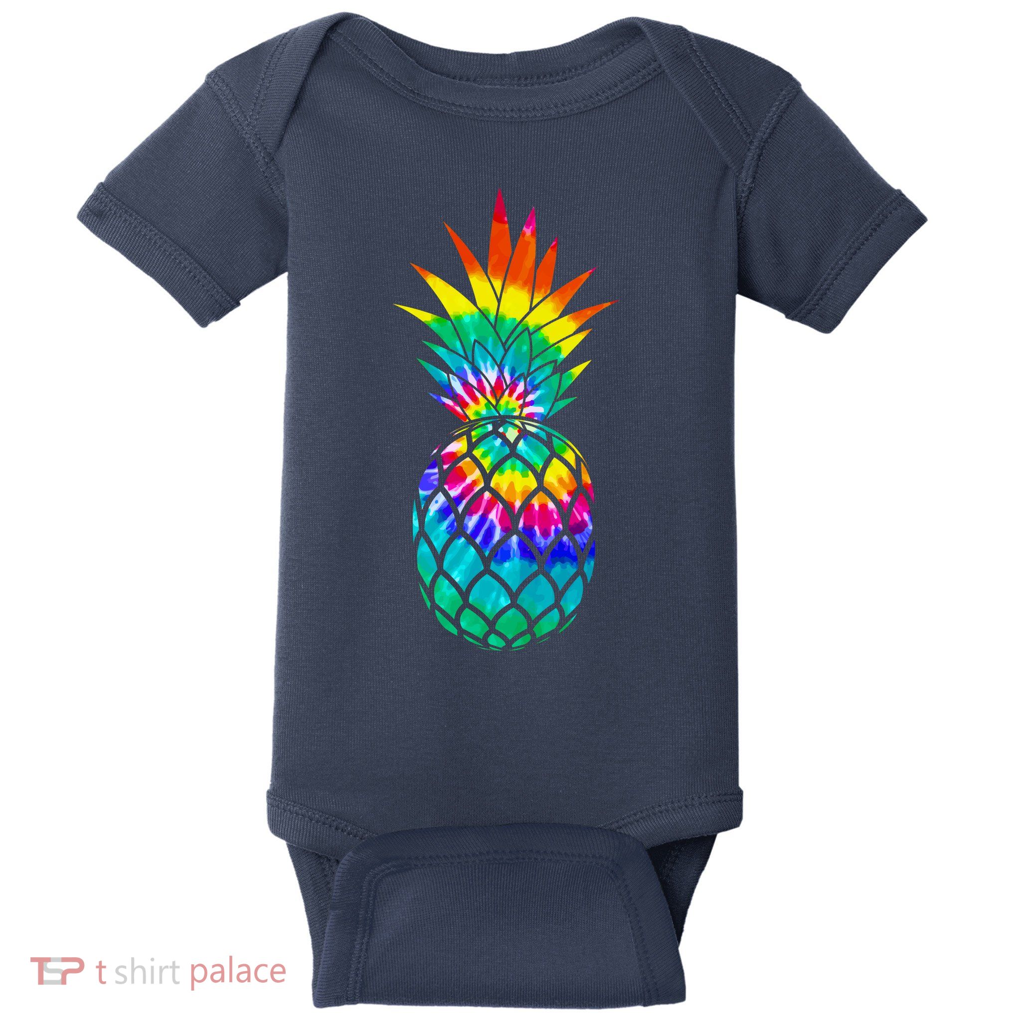 Colorful Dyed Pineapple Baby Bodysuit