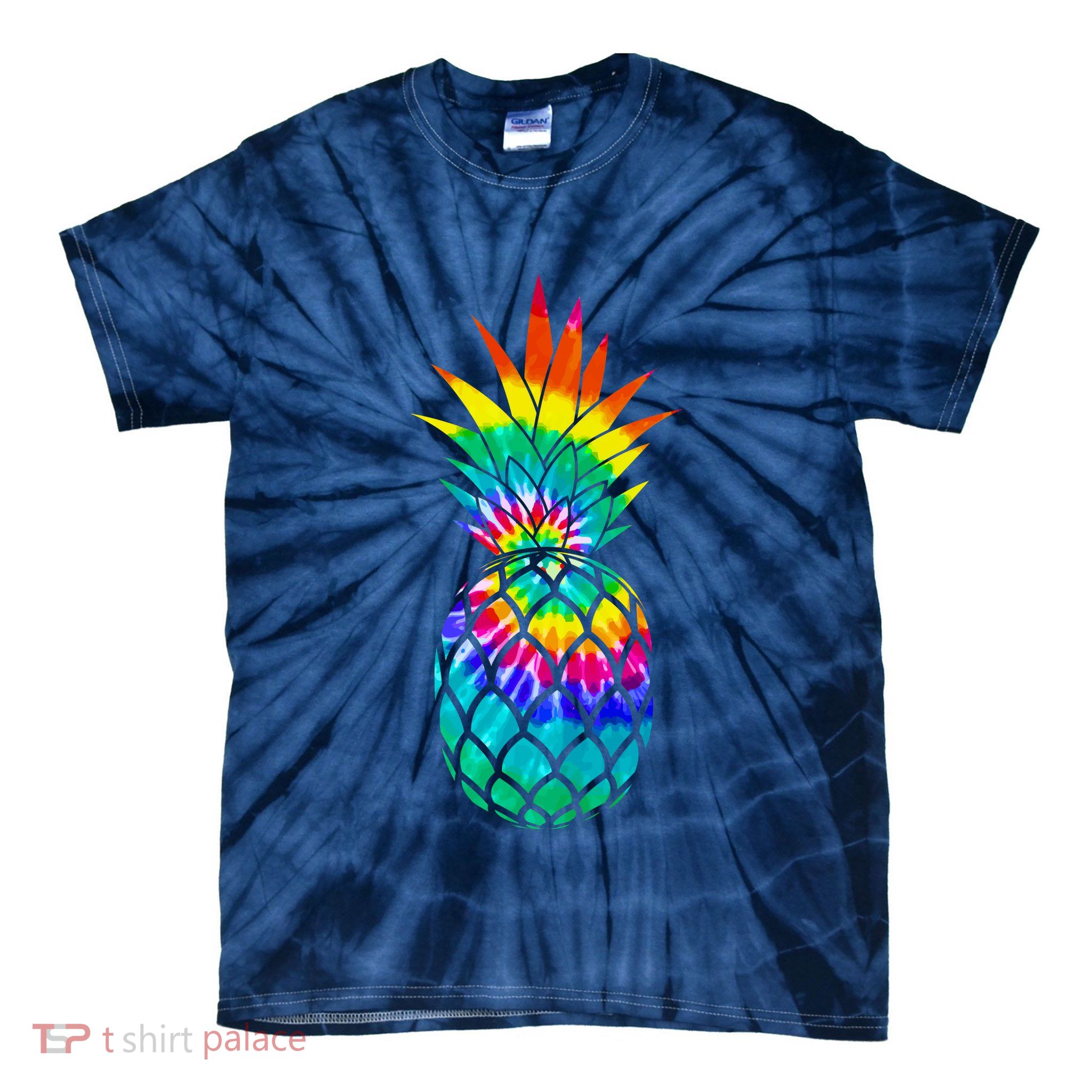 Colorful Dyed Pineapple Tie-Dye T-Shirt