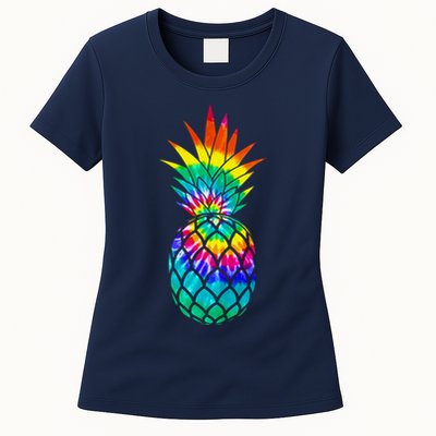 Colorful Dyed Pineapple Womens T-Shirt
