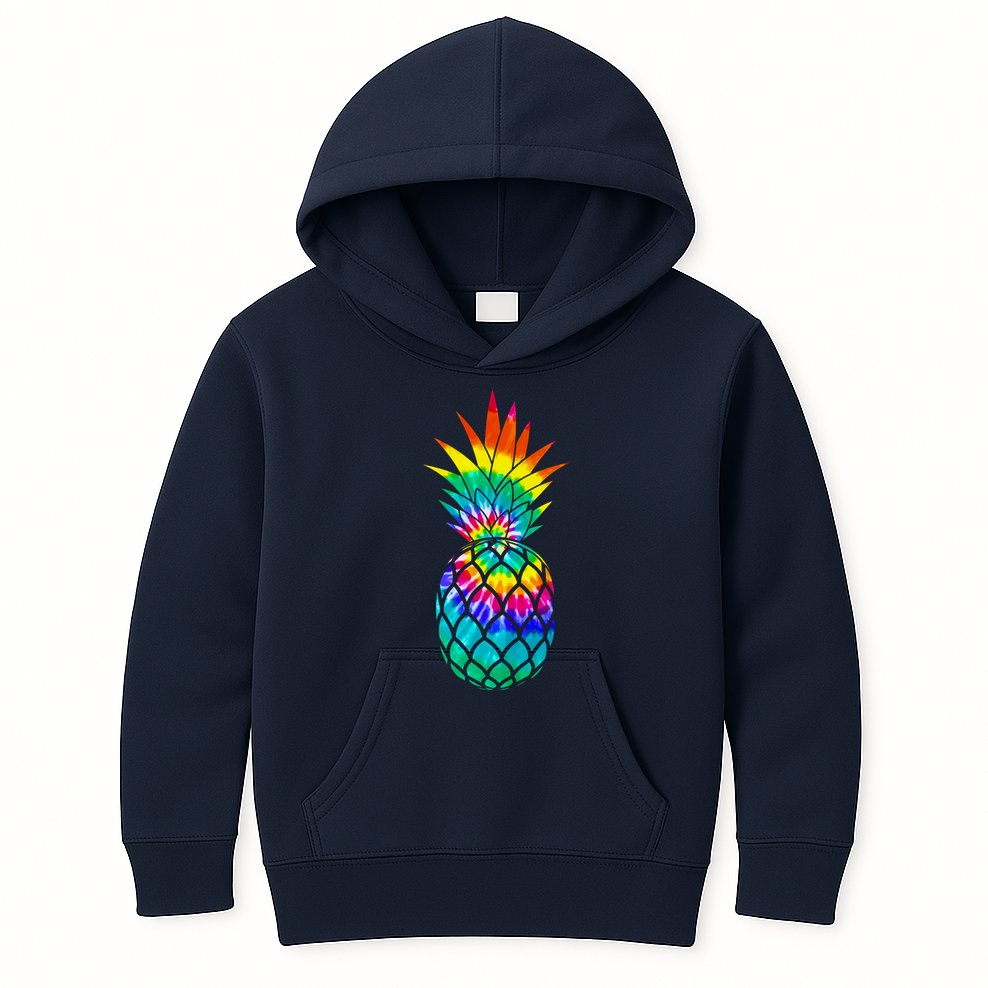 Colorful Dyed Pineapple Kids Hoodie