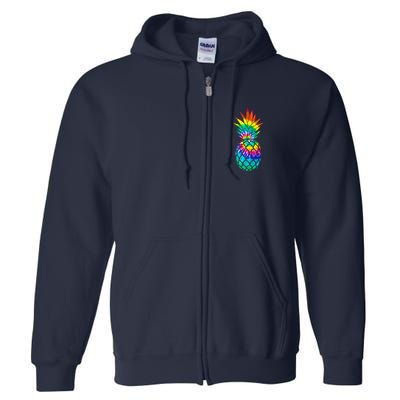 Colorful Dyed Pineapple Full Zip Hoodie