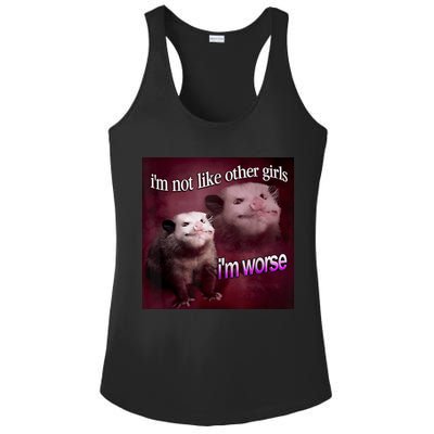 Possum I’m Not Like Other Girl I’m Worse Ladies PosiCharge Competitor Racerback Tank