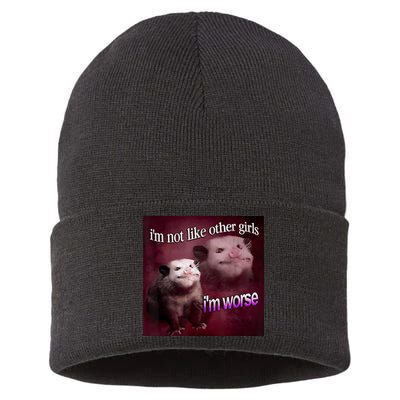 Possum I’m Not Like Other Girl I’m Worse Sustainable Knit Beanie
