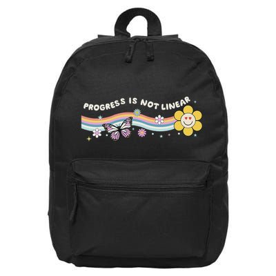 Progress Is Not Linear Retro Special Ed Teacher 16 in Basic Backpack