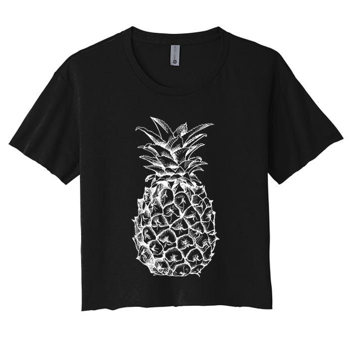 Simple Pineapple Women's Crop Top Tee