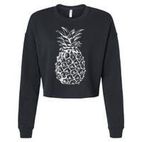 Simple Pineapple Cropped Pullover Crew