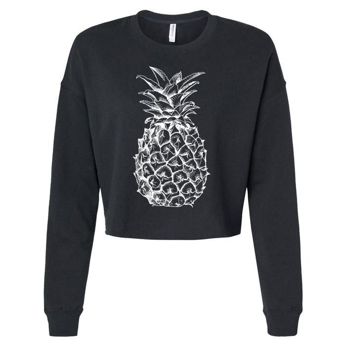 Simple Pineapple Cropped Pullover Crew