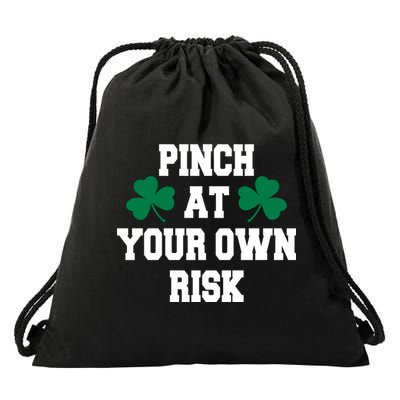 Pinch at your own risk Drawstring Bag
