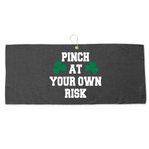 Pinch at your own risk Large Microfiber Waffle Golf Towel