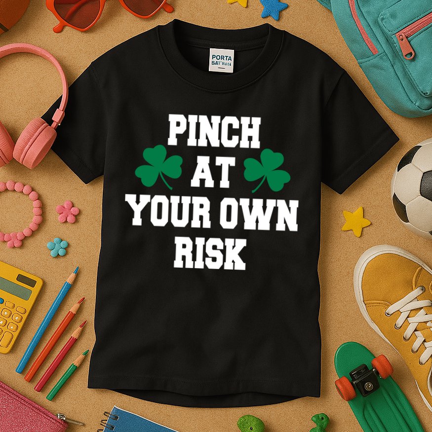 Pinch at your own risk Kids T-Shirt