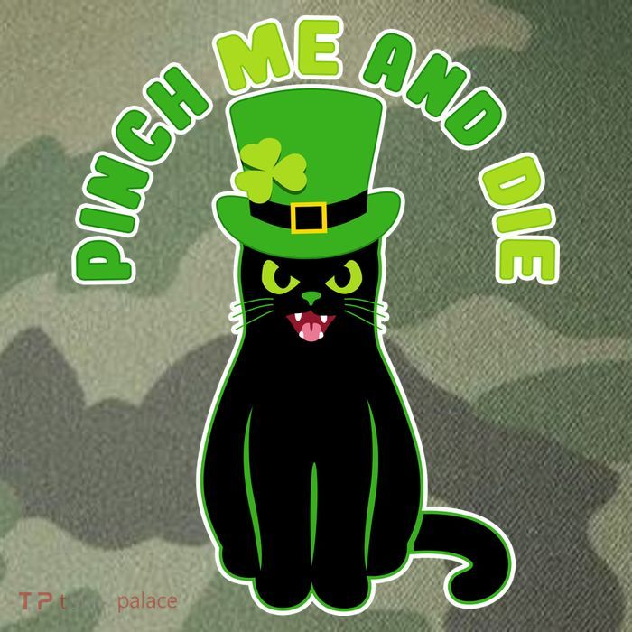 Pinch Me And Die St. Patrick's Day Cat Legacy Tie Dye Trucker Hat