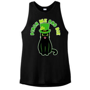 Pinch Me And Die St. Patrick's Day Cat Ladies PosiCharge Tri-Blend Wicking Tank