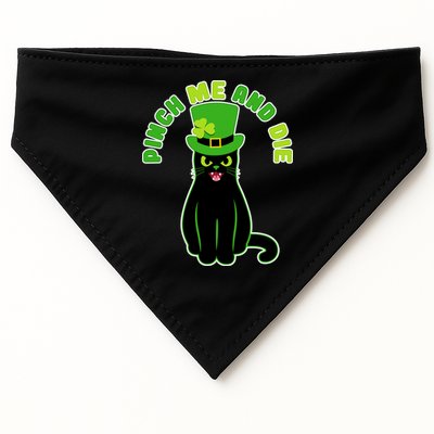 Pinch Me And Die St. Patrick's Day Cat USA-Made Doggie Bandana