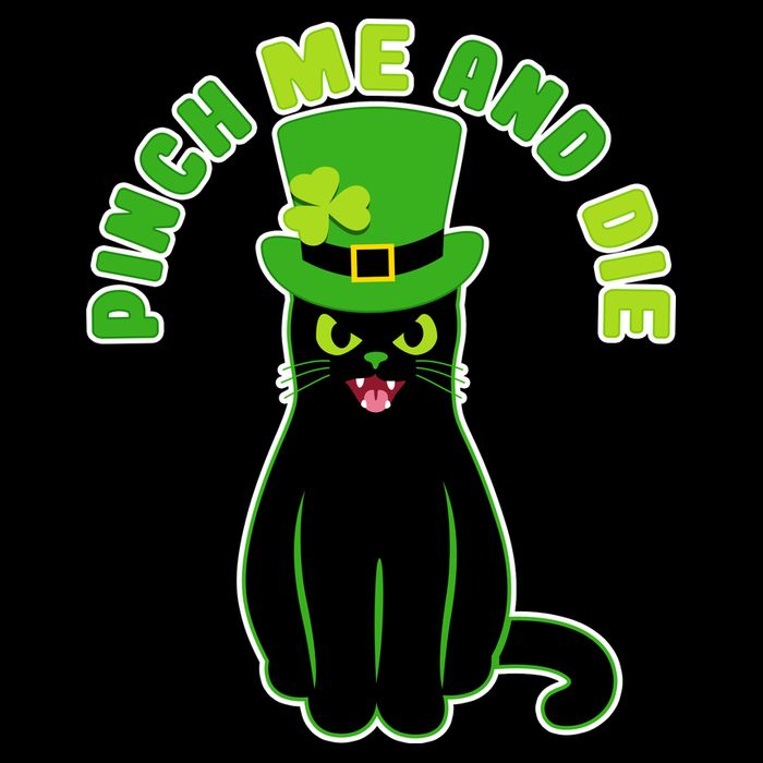 Pinch Me And Die St. Patrick's Day Cat Sweatshirt