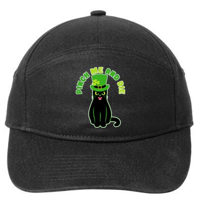 Pinch Me And Die St. Patrick's Day Cat 7-Panel Snapback Hat