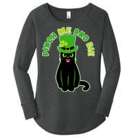 Pinch Me And Die St. Patrick's Day Cat Women's Perfect Tri Tunic Long Sleeve Shirt