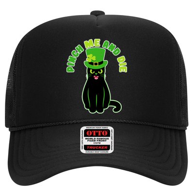 Pinch Me And Die St. Patrick's Day Cat Trucker Hat
