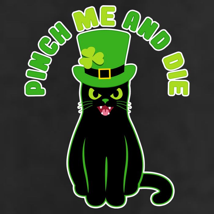 Pinch Me And Die St. Patrick's Day Cat Golf Towel