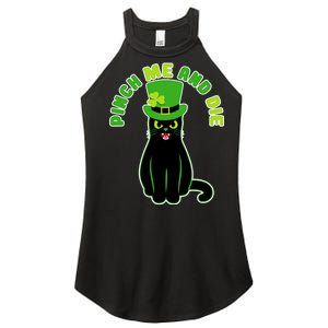 Pinch Me And Die St. Patrick's Day Cat Women's Perfect Tri Rocker Tank