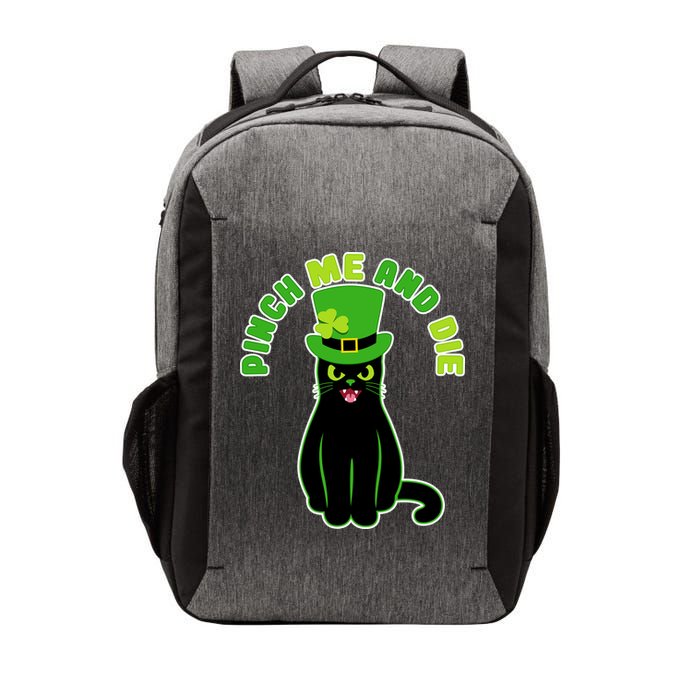 Pinch Me And Die St. Patrick's Day Cat Vector Backpack