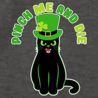 Pinch Me And Die St. Patrick's Day Cat Vector Backpack