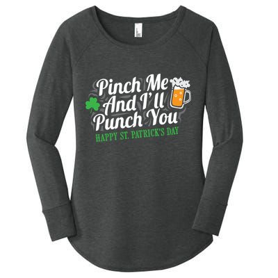 Pinch Me And I'll Punch You St Patrick's Day Women's Perfect Tri Tunic Long Sleeve Shirt