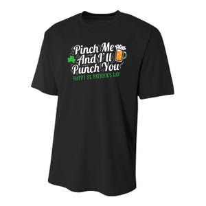 Pinch Me And I'll Punch You St Patrick's Day Youth Performance Sprint T-Shirt