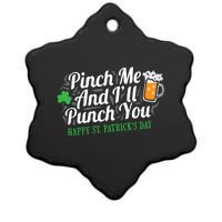 Pinch Me And I'll Punch You St Patrick's Day Ceramic Star Ornament