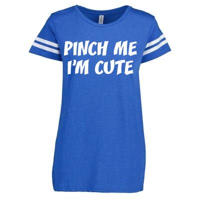 Pinch Me I'm Cute Enza Ladies Jersey Football T-Shirt