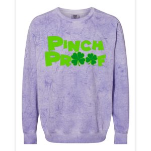 Pinch Proof Irish Shamrocks Colorblast Crewneck Sweatshirt