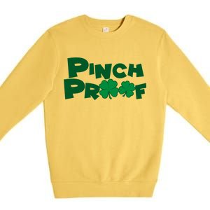 Pinch Proof Irish Shamrocks Premium Crewneck Sweatshirt