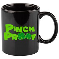 Pinch Proof Irish Shamrocks 11oz C Handle Ceramic Mug