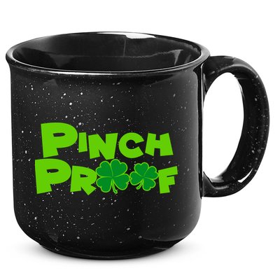 Pinch Proof Irish Shamrocks 15oz Campfire Ceramic Mug