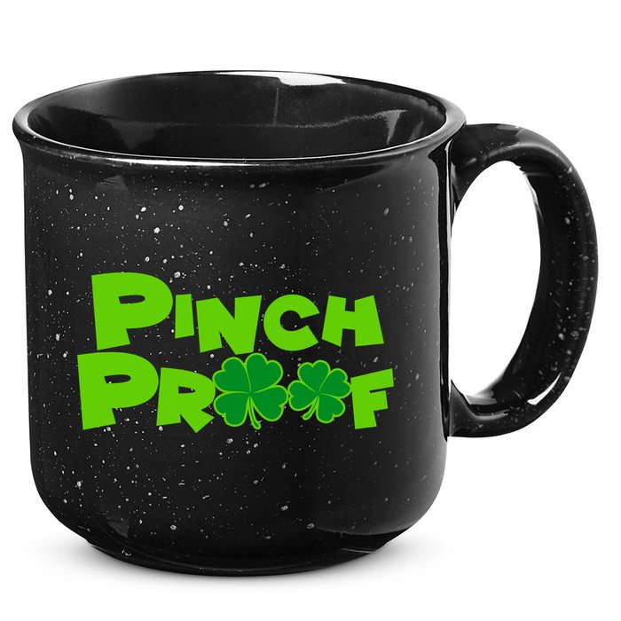 Pinch Proof Irish Shamrocks 15oz Campfire Ceramic Mug