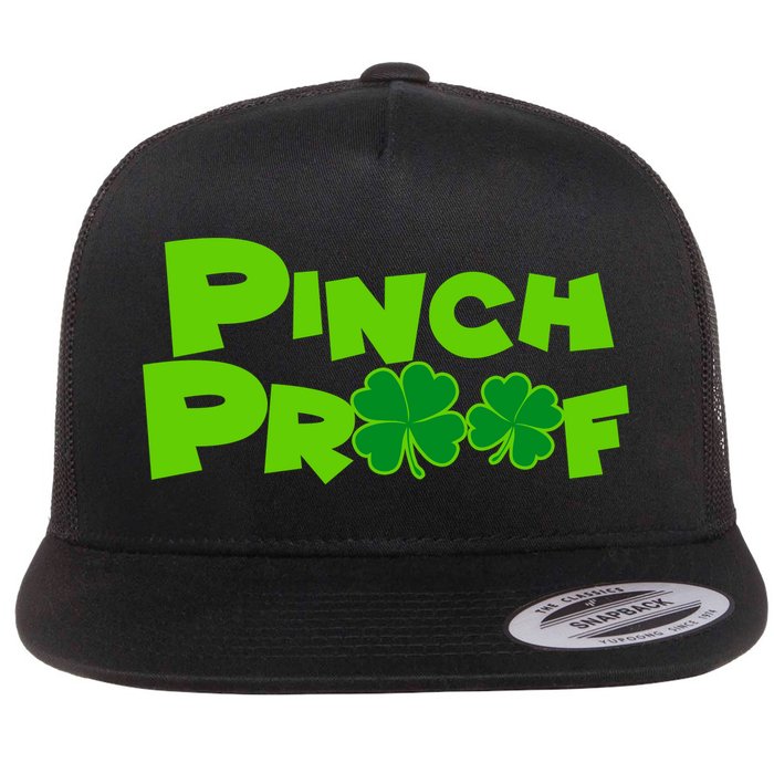 Pinch Proof Irish Shamrocks Flat Bill Trucker Hat