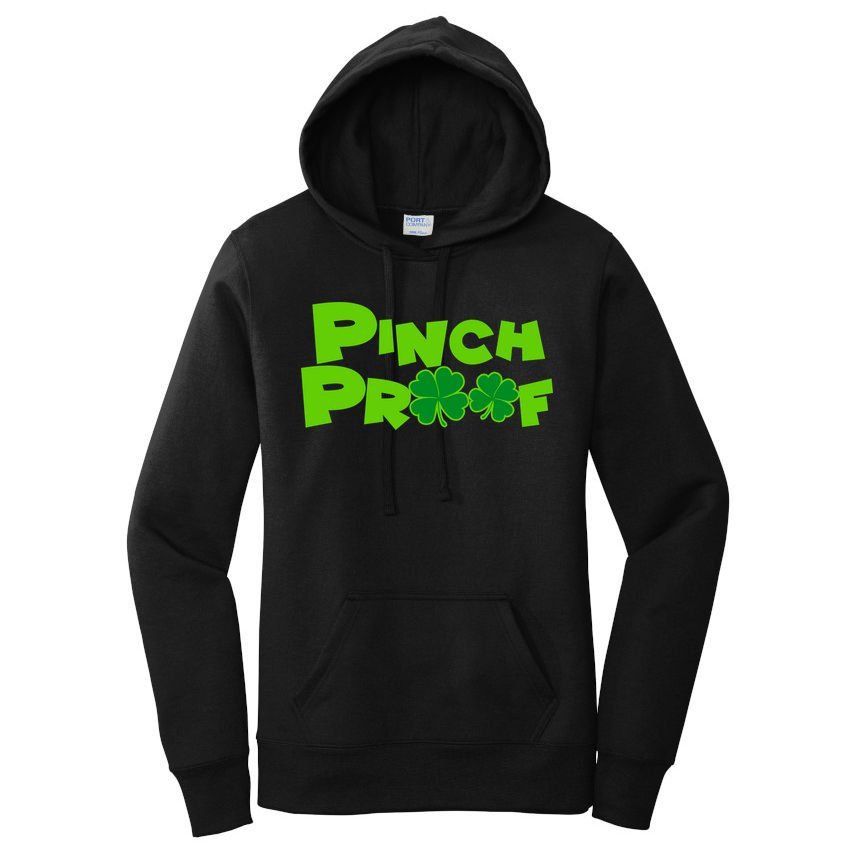 Pinch Proof Irish Shamrocks Women's Pullover Hoodie