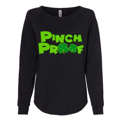 Pinch Proof Irish Shamrocks Womens California Wash Sweatshirt