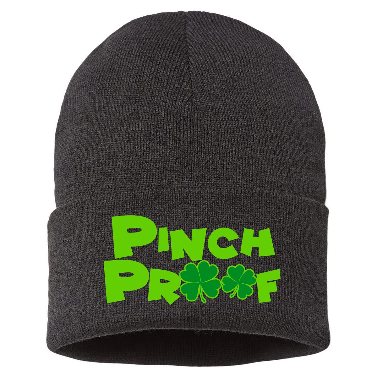 Pinch Proof Irish Shamrocks Sustainable Knit Beanie