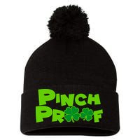 Pinch Proof Irish Shamrocks Pom Pom 12in Knit Beanie