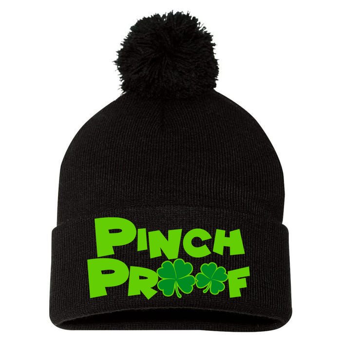 Pinch Proof Irish Shamrocks Pom Pom 12in Knit Beanie